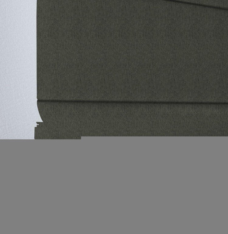 Римская штора на петлях «Кортин», ткань твид блэкаут, тёмно-серый