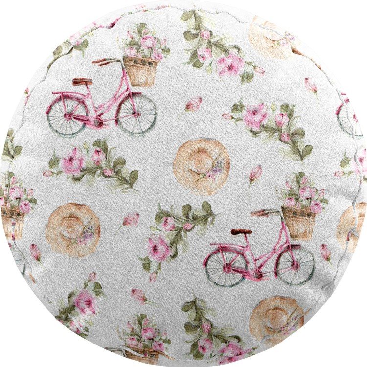 Подушка круглая Cortin «Розовый велосипед»
