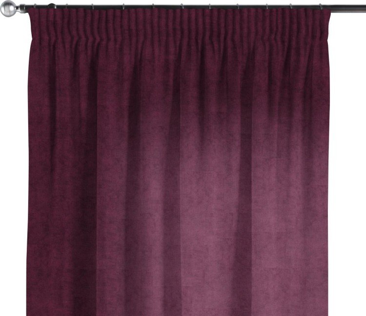 Комплект штор канвас фиолетовый, на тесьме «Карандаш»
