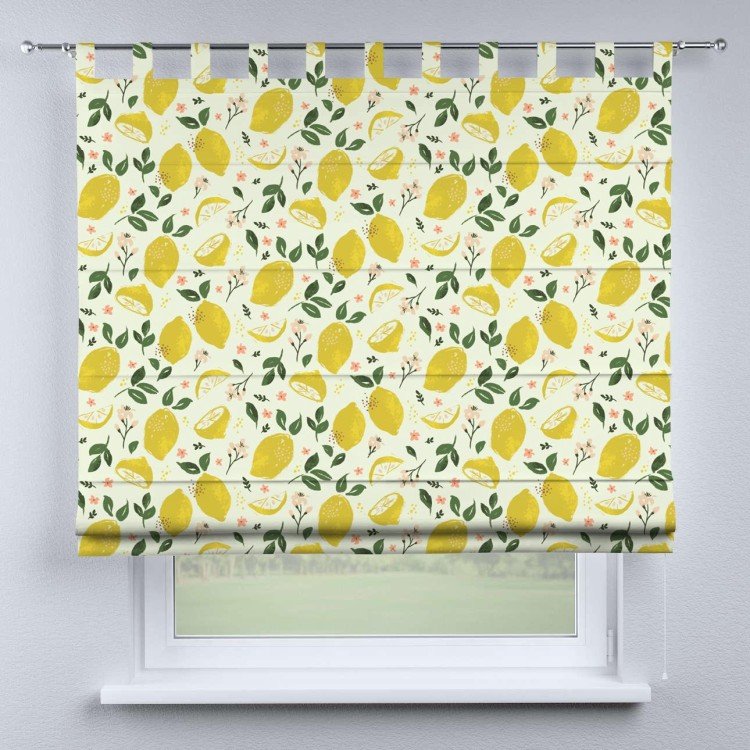 Римская штора на петлях «Сочные лимоны»