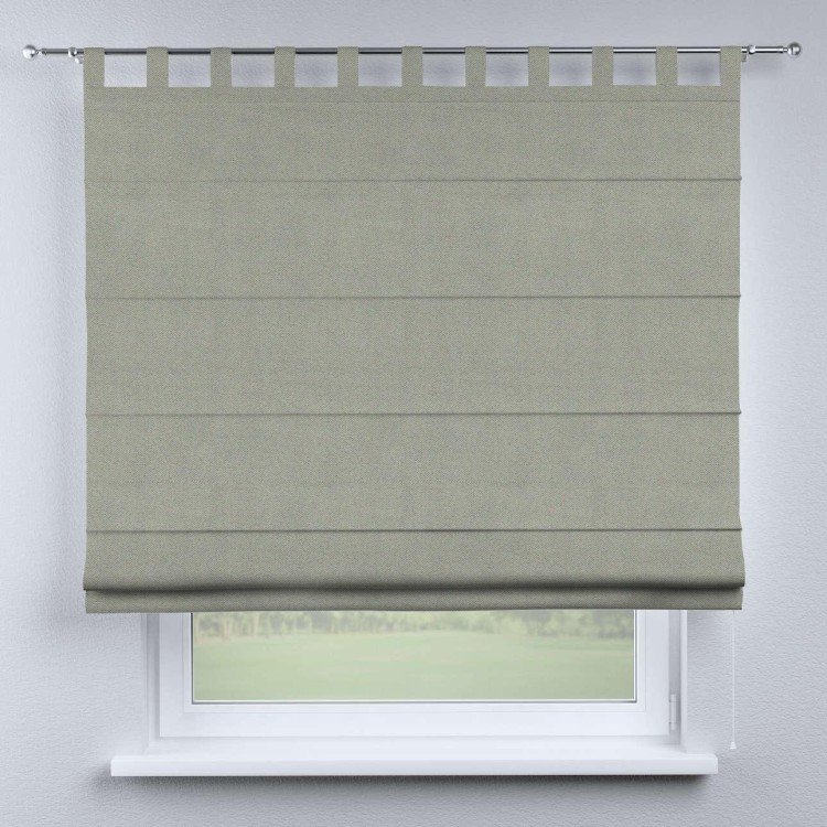Римская штора на петлях «Кортин», ткань блэкаут однотонный, серый