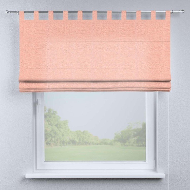 Римская штора на петлях «Кортин», ткань лён розовый
