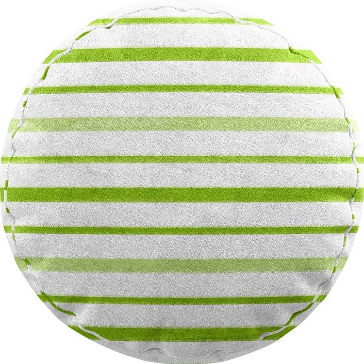 Подушка круглая Cortin «Зелёные горизонтальные полоски»