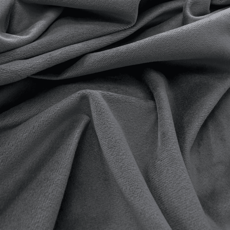 Ткань бархат серый 5024