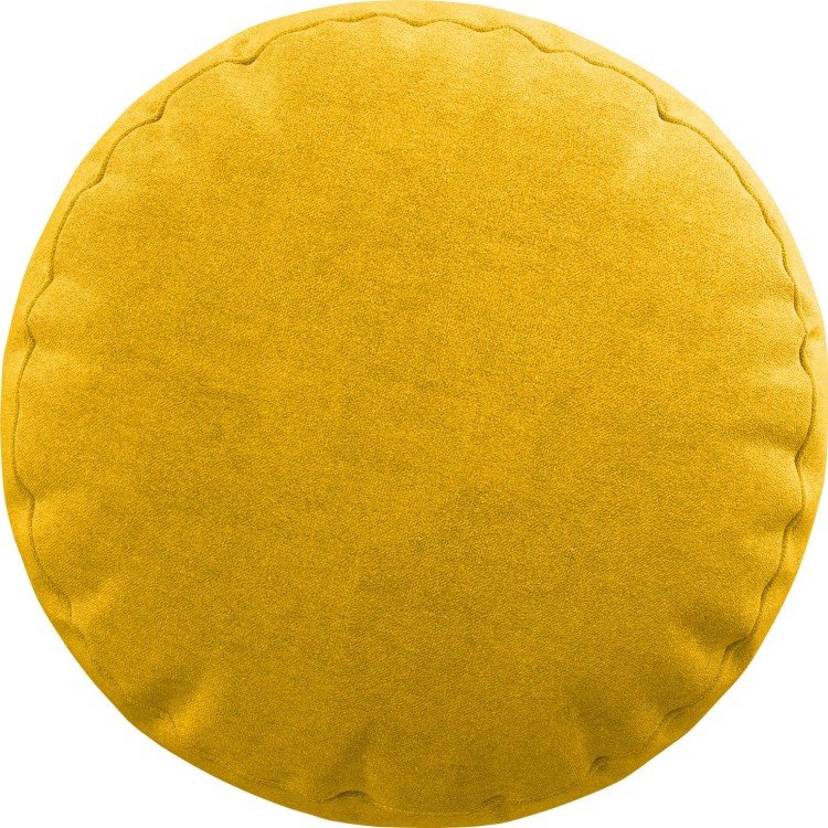 Подушка круглая «Кортин» канвас желтый