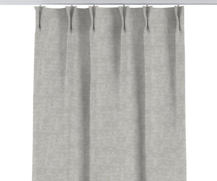Комплект штор софт мрамор светло-серый, на тесьме «Кустик»