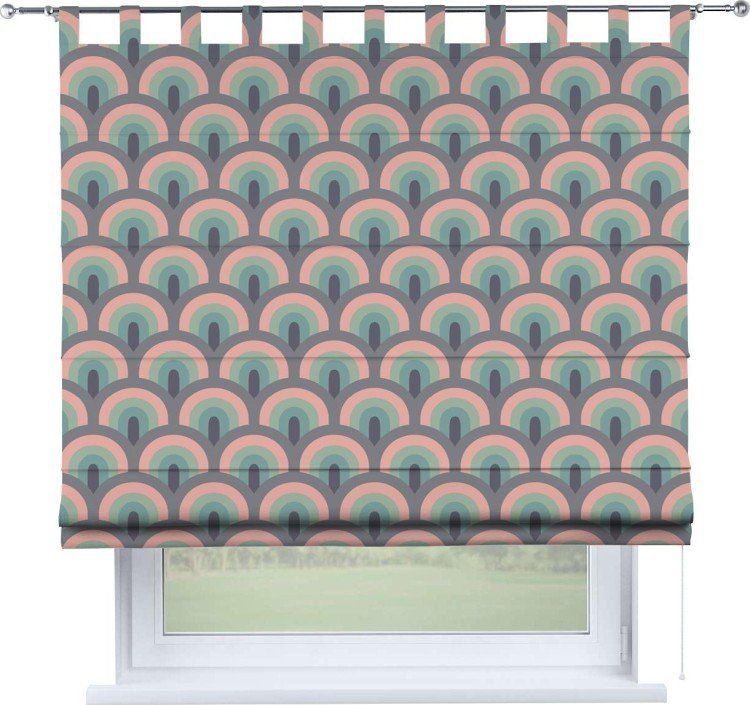 Римская штора на петлях «Ретро орнамент»