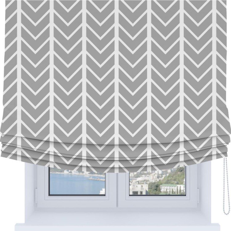 Римская штора Soft с мягкими складками, «Современная геометрия»