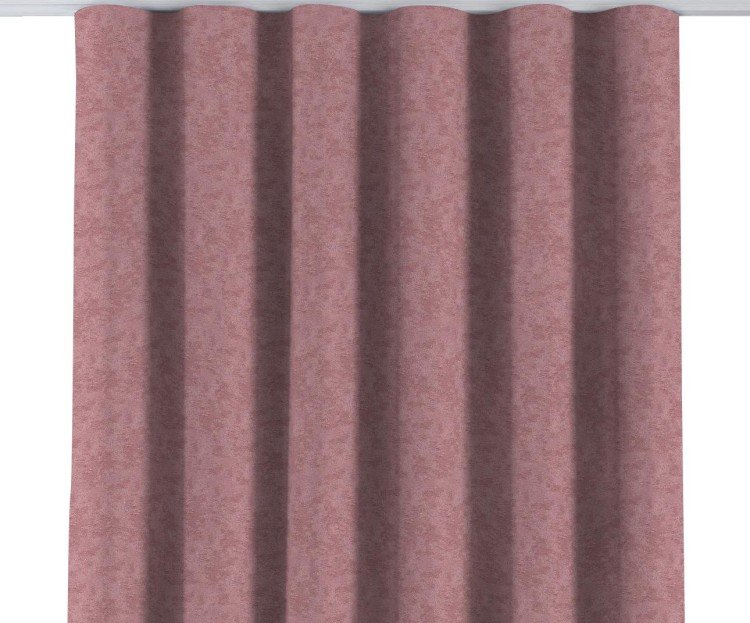 Комплект штор софт мрамор розовый, на тесьме «Волна»