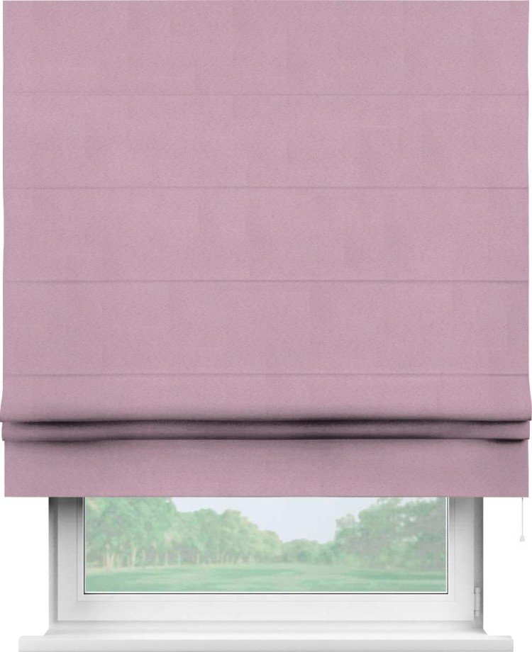 Римская штора «Кортин» для проема, ткань pipa блэкаут розовый